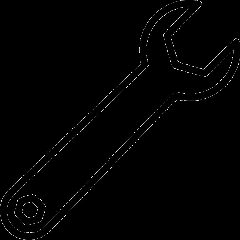 Гаечный ключ трафарет