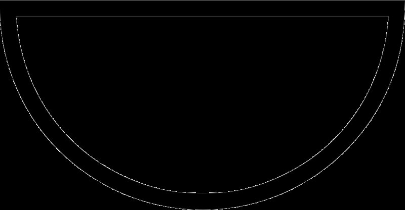 Трафарет "полукруг"