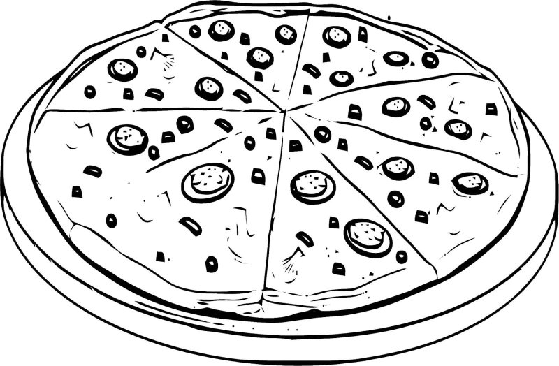 Раскраска пицца