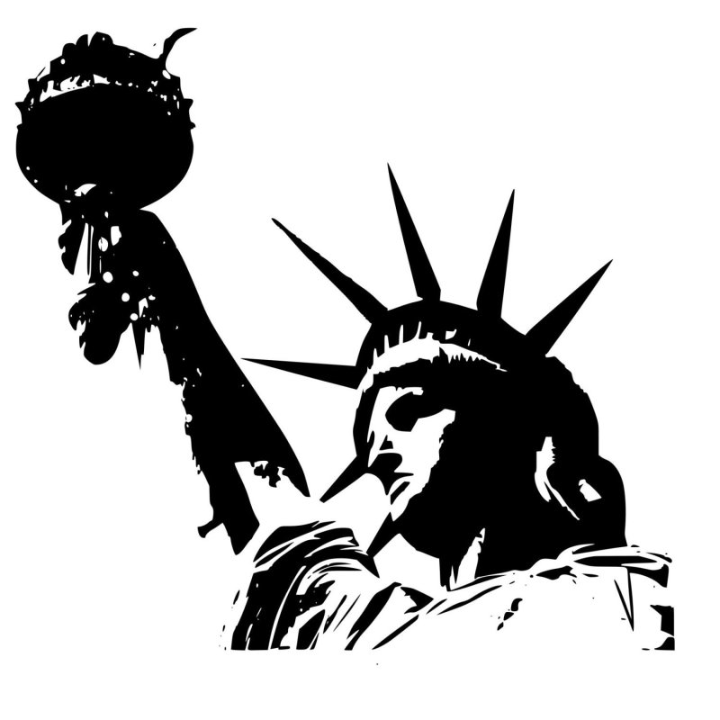 Статуя свободы трафарет