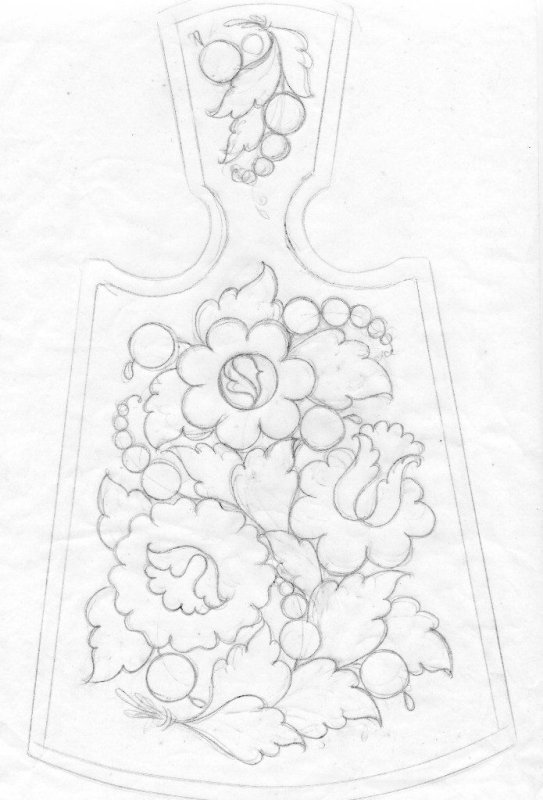 Полхов-Майданская роспись поднос