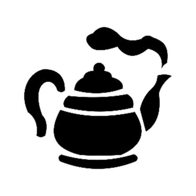 Чайник трафарет для вырезания