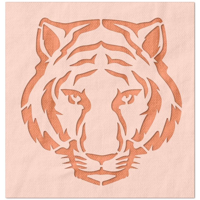 Трафарет тигра на стену