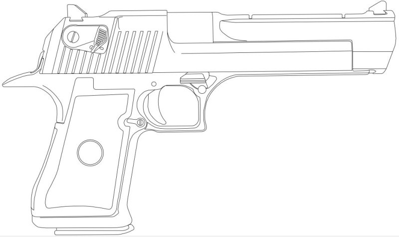Desert Eagle 50 AE чертеж