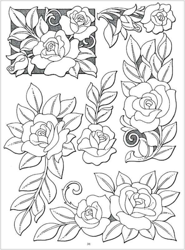 Цветочные орнаменты и узоры для росписи