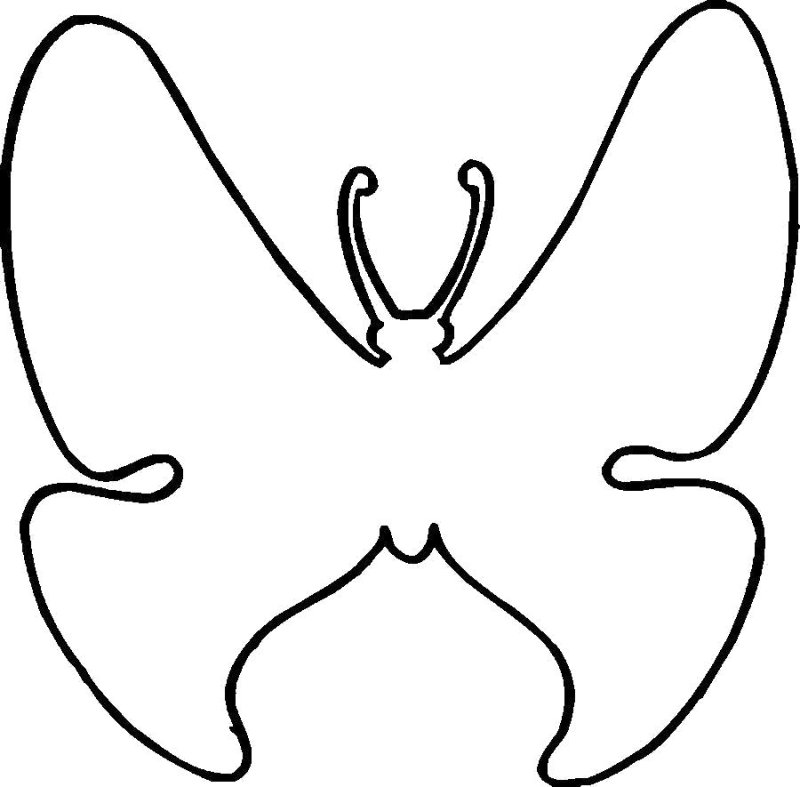 Бабочка шаблон для вырезания