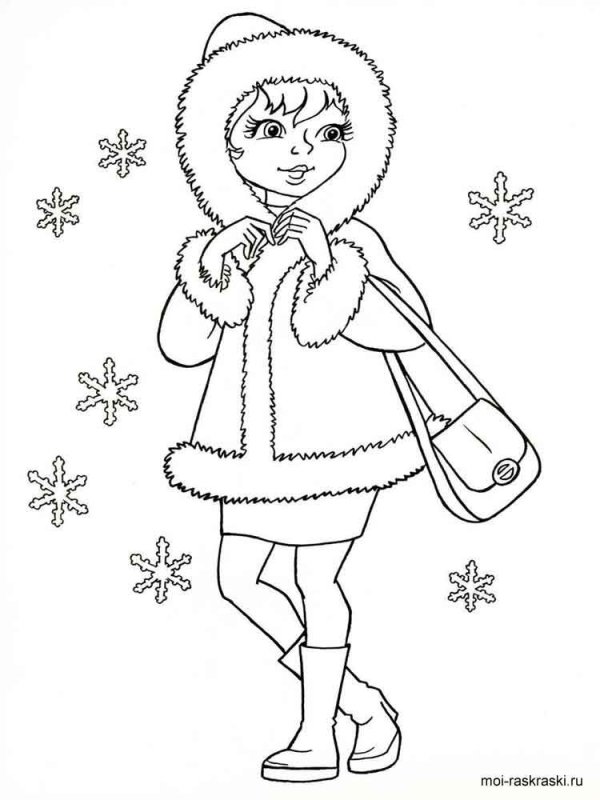 Раскраски для девочек Снегурочка