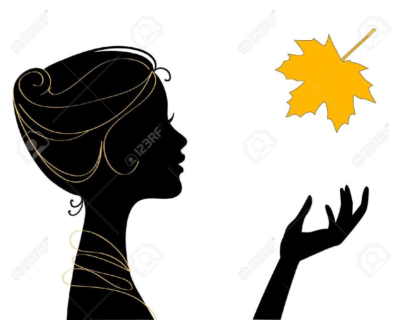 Силуэт женской головы