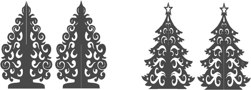 Елка ажурная из фанеры