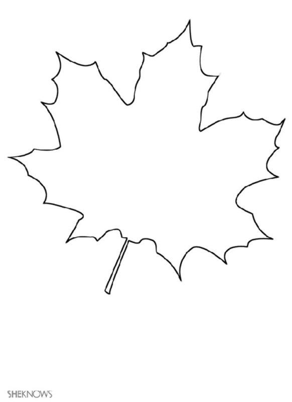 Листья клена шаблоны для вырезания