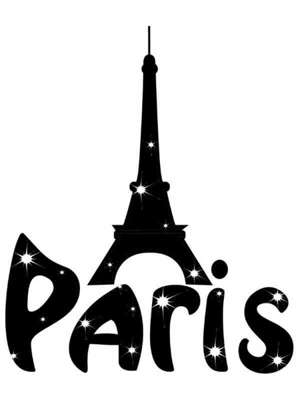 Эйфелева башня трафарет