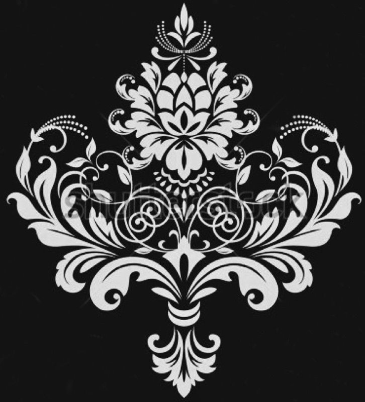 Дамасский узор трафарет