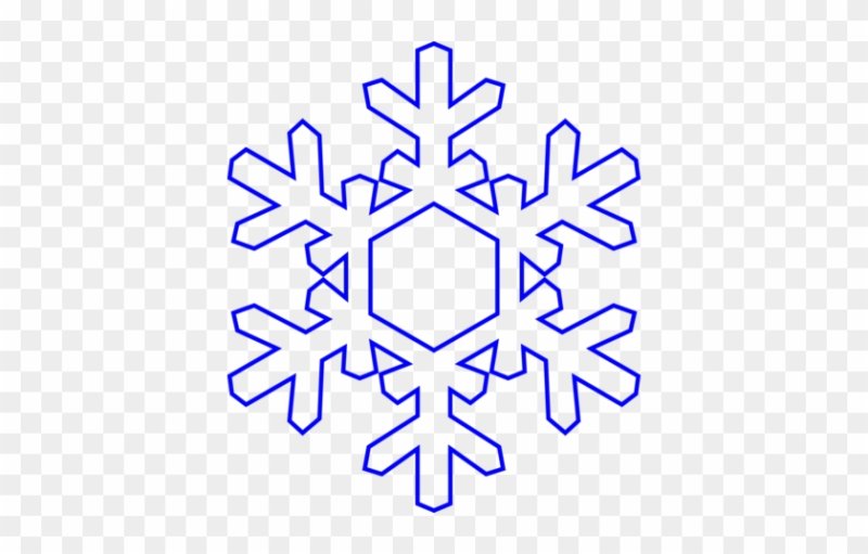 Снежинка вектор контур