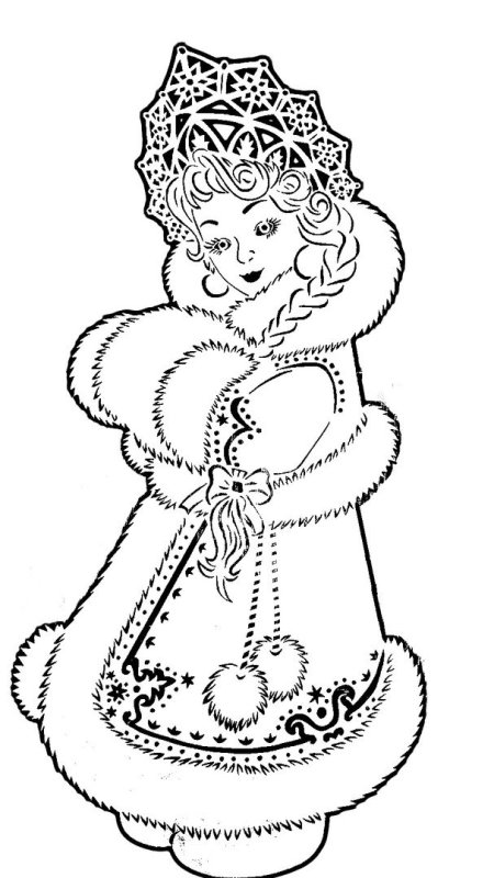 Снегурочка для вырезания