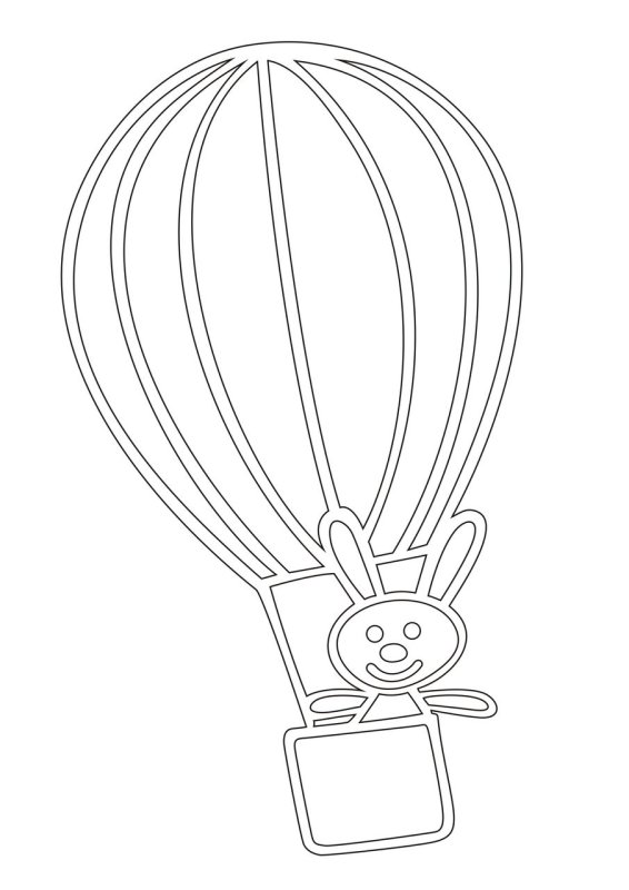 Воздушный шар раскраска