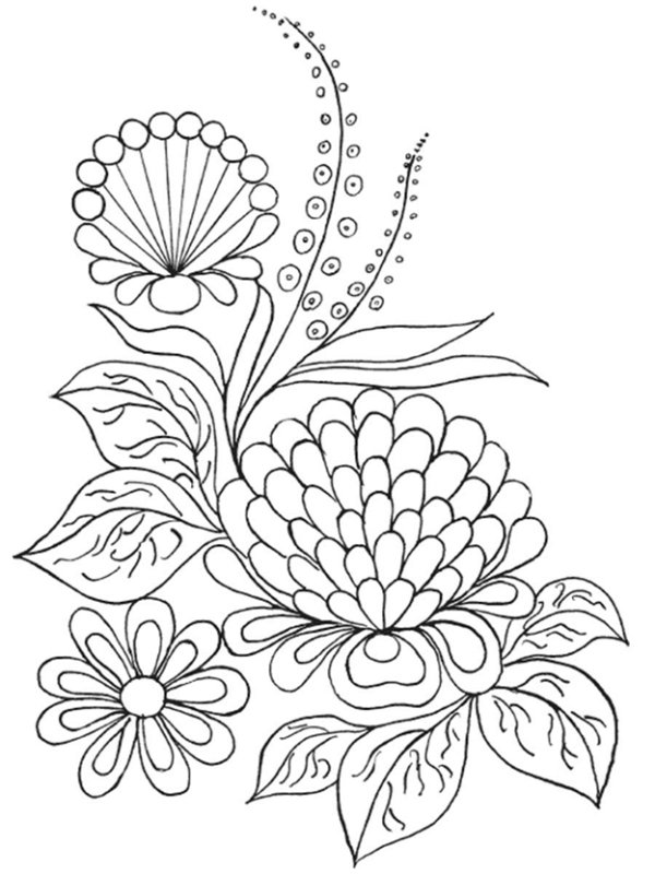 Узоры цветов для рисования