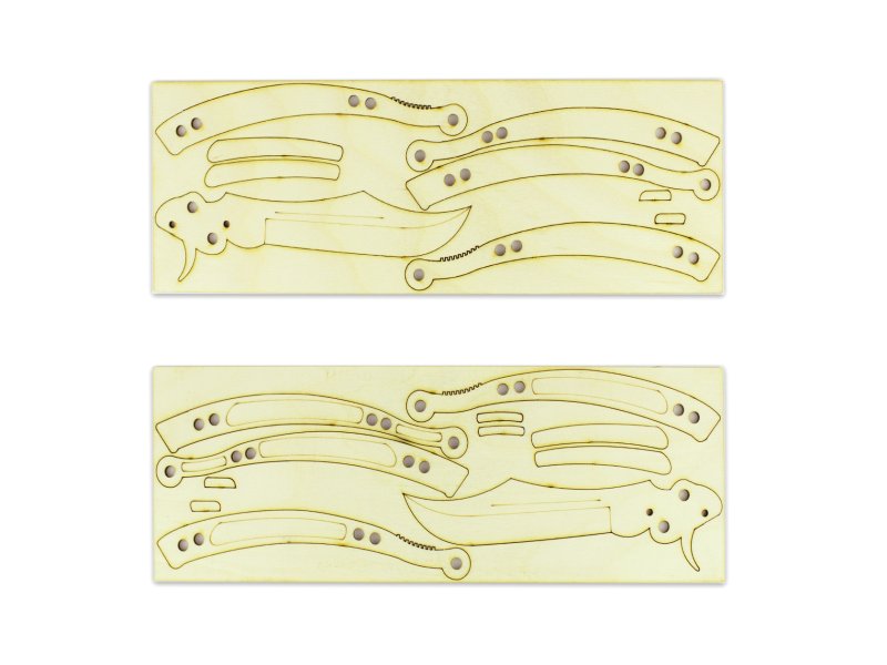 Нож бабочка КС го чертеж