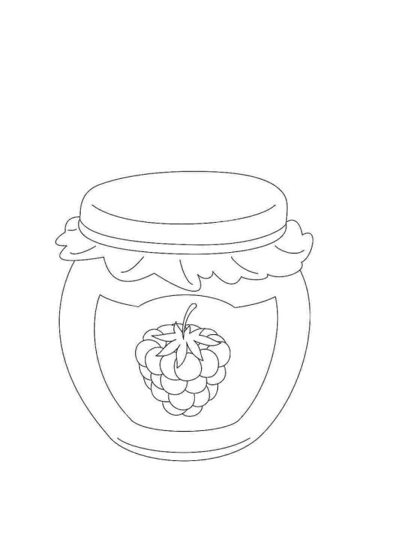 Банка варенья раскраска