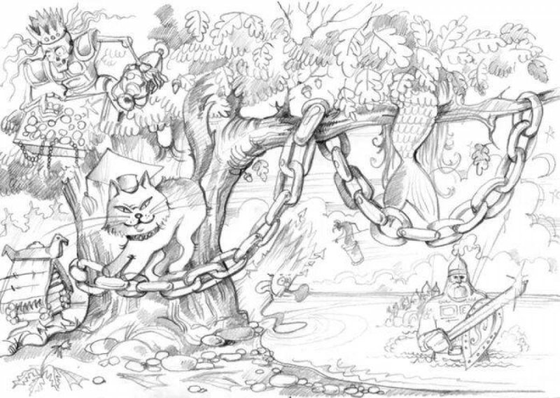 Руслан и Людмила кот ученый