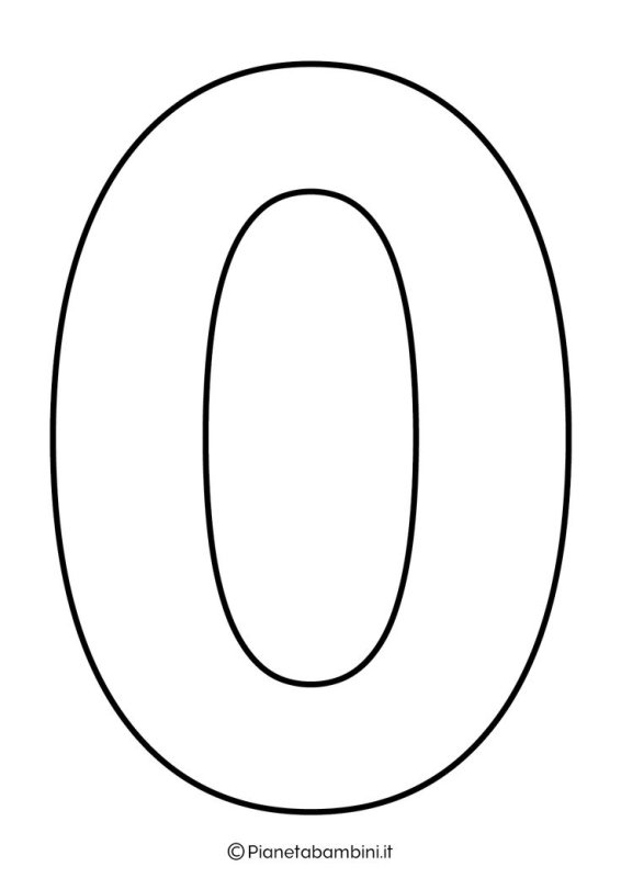 Трафарет для торта цифра 0