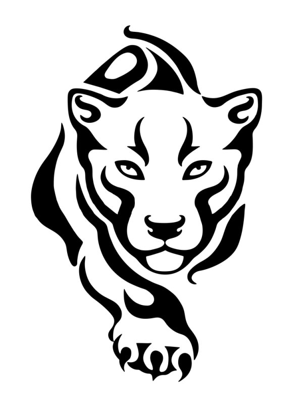 Кельтский узор пантера