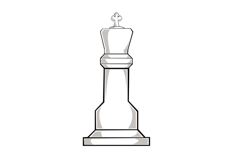 Шахматная фигура Король контур