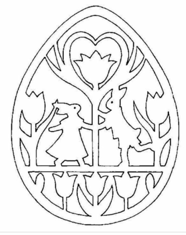 Трафареты на окна на Пасху