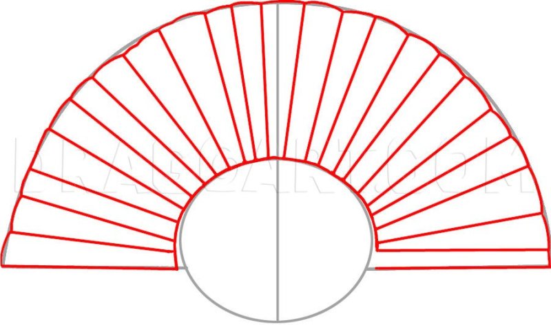 Веер эскиз