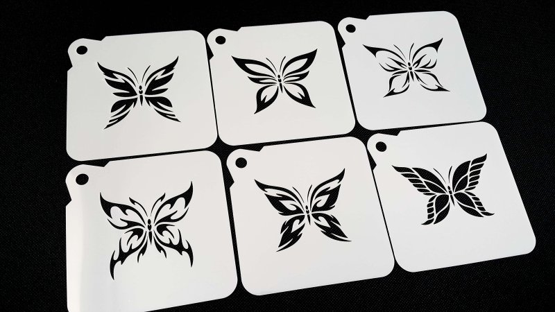 Трафарет бабочки для аквагрима