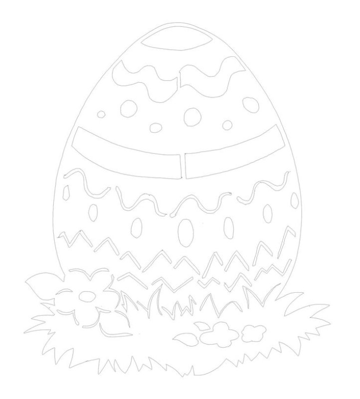 Трафарет яйцо пасхальное для вырезания