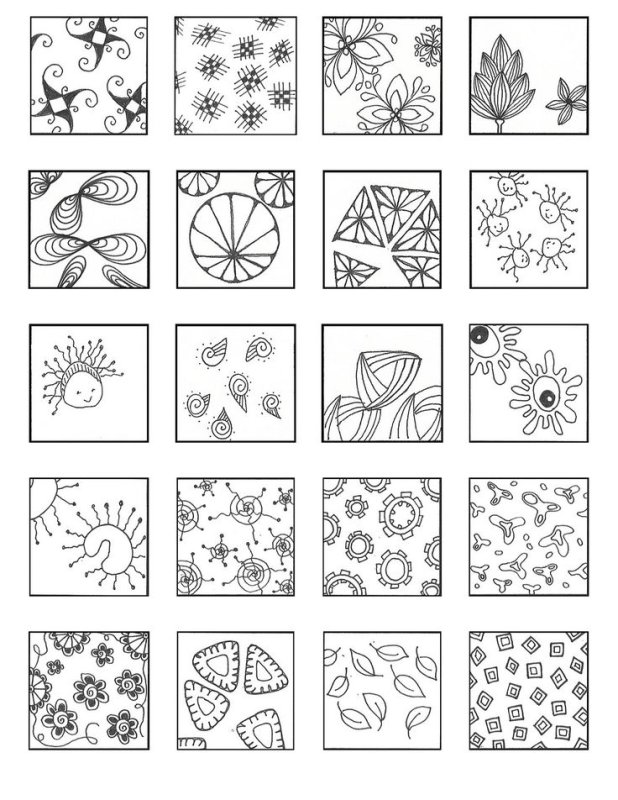 Графический орнамент в квадрате
