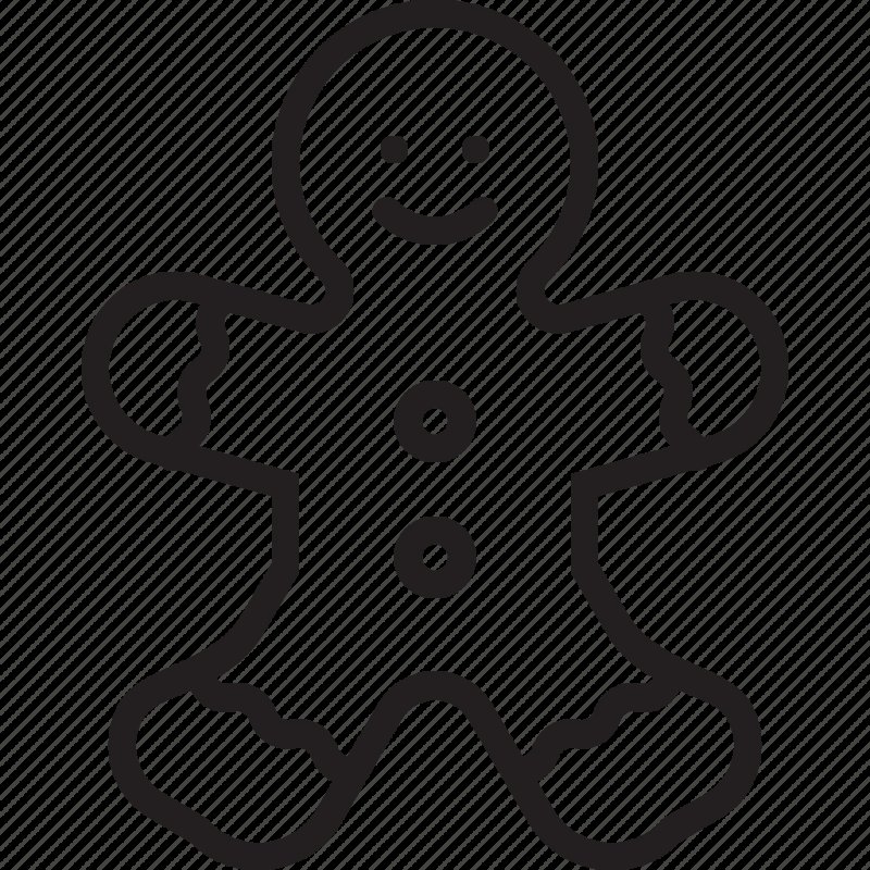 Имбирный человечек трафарет