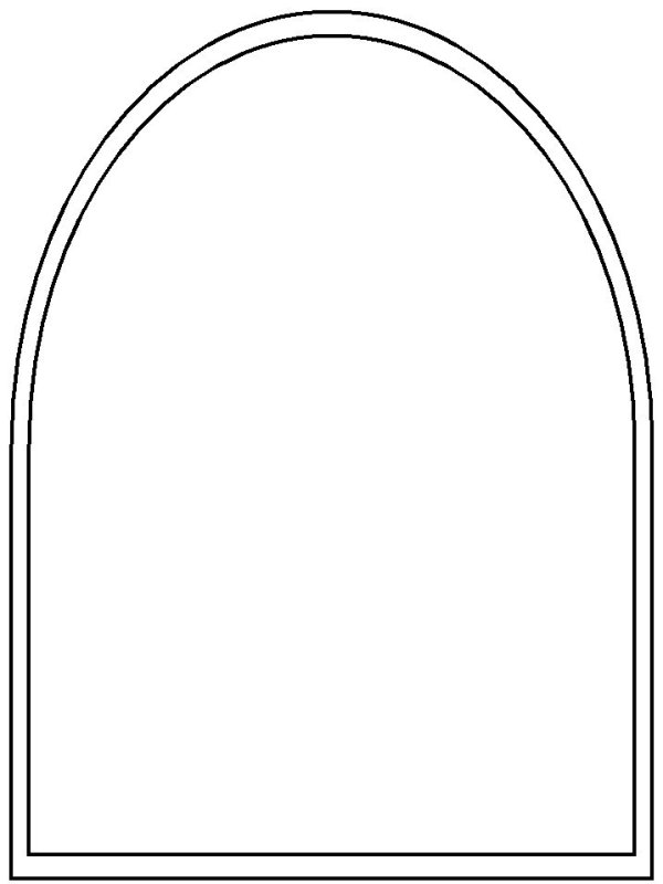Трафарет арочного окна
