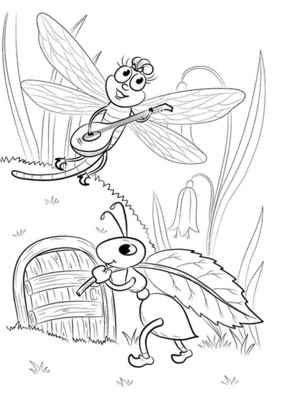 БАСНЧ Крылова "Стрекоза и муравей"