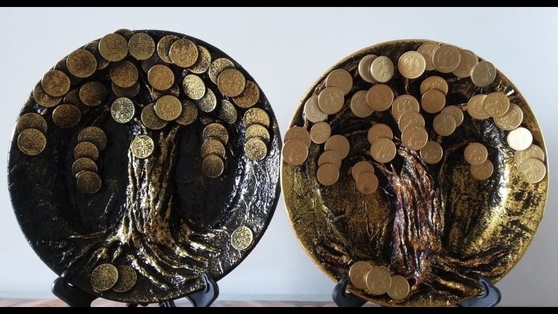 Денежное дерево из монет