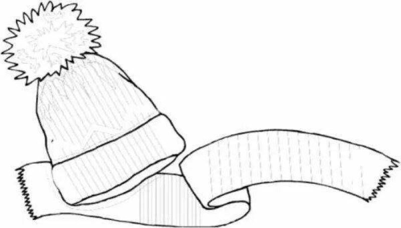 Шапка раскраска для детей