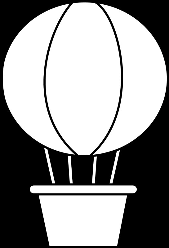 Раскраска воздушный шар с корзиной