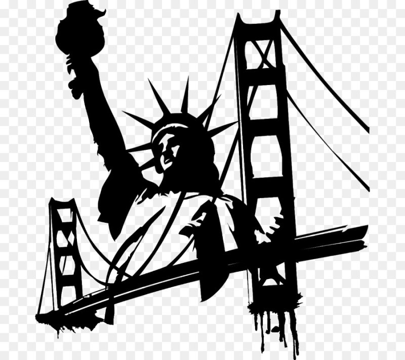 Статуя свободы силуэт