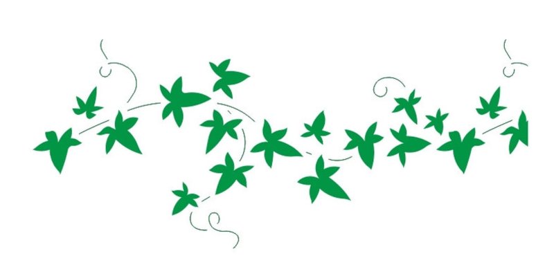 Трафарет Лиана с листьями