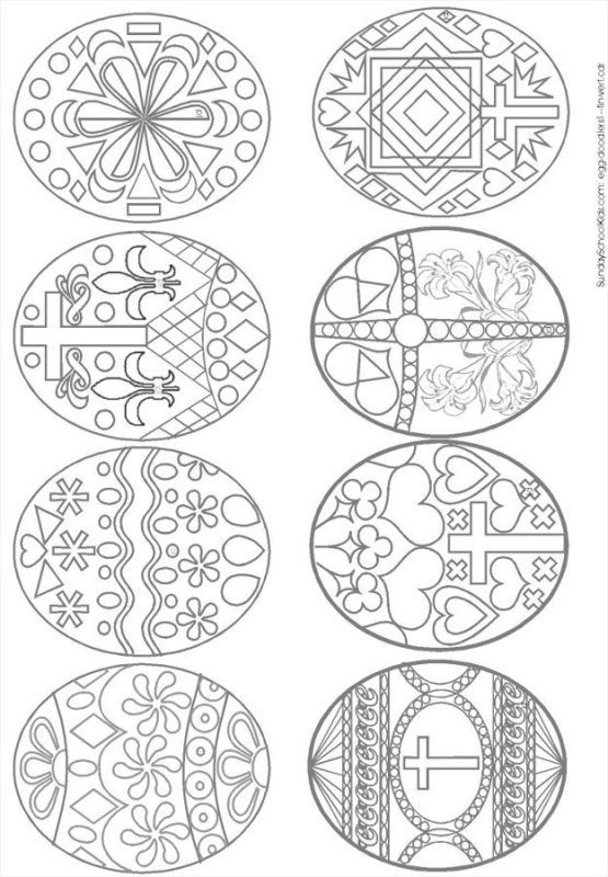 Схемы росписи пасхальных яиц