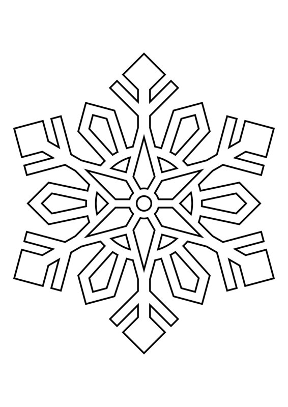 Снежинка раскраска