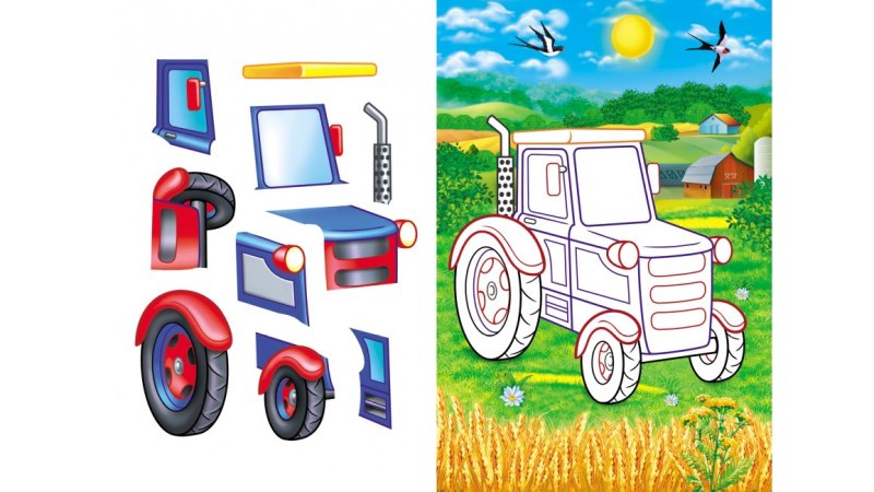 Аппликация машина для малышей