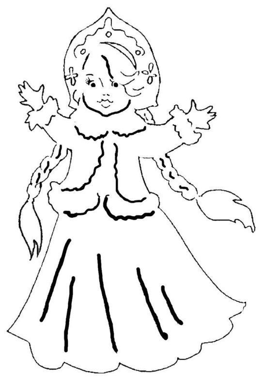 Трафареты на окна снегурка