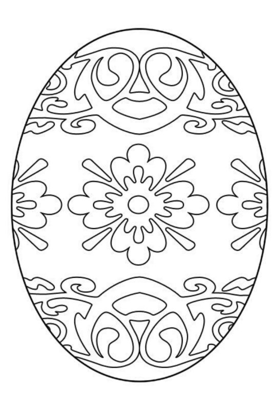 Пасхальное яйцо разукрашка