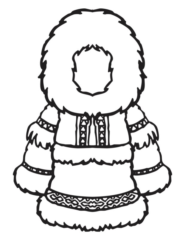 Зимняя одежда раскраска для детей