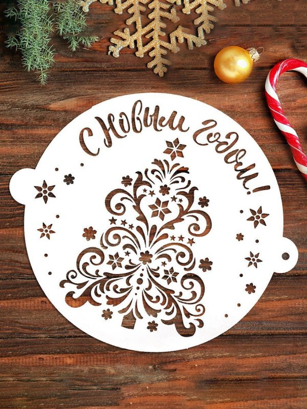 Новогодние трафареты для выпечки
