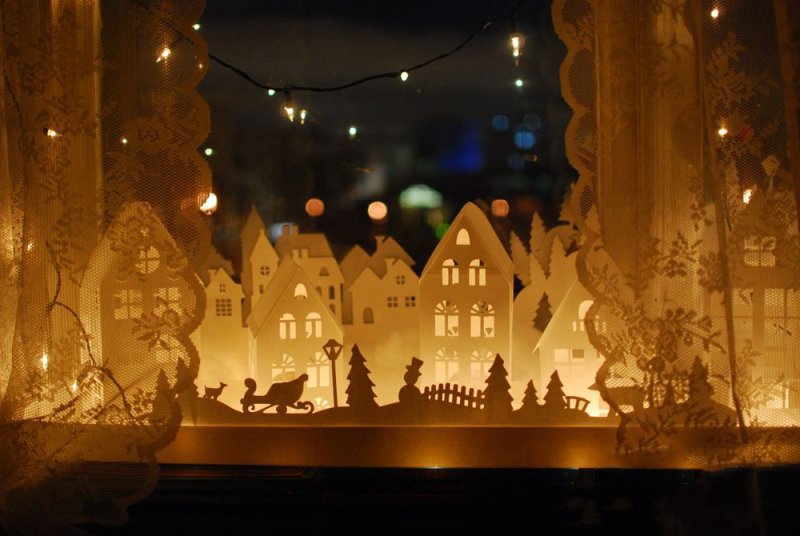 Домики на подоконник