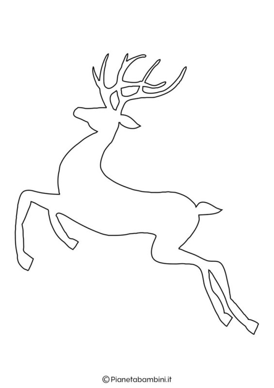 Олень новогодний шаблон