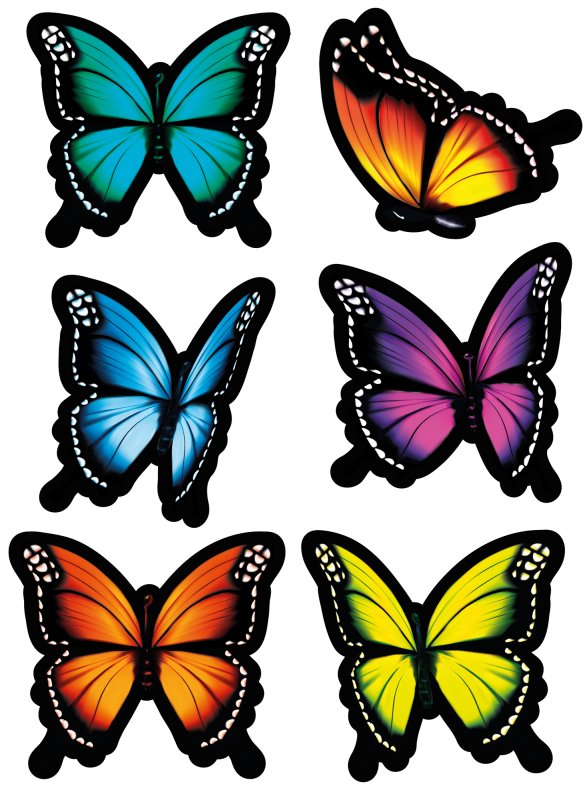 Разноцветные бабочки
