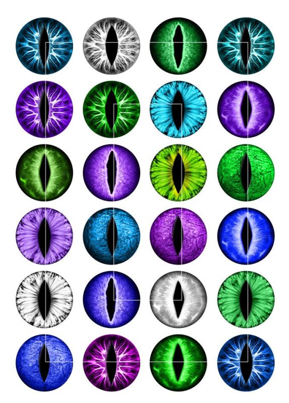 Глаза дракона для распечатки